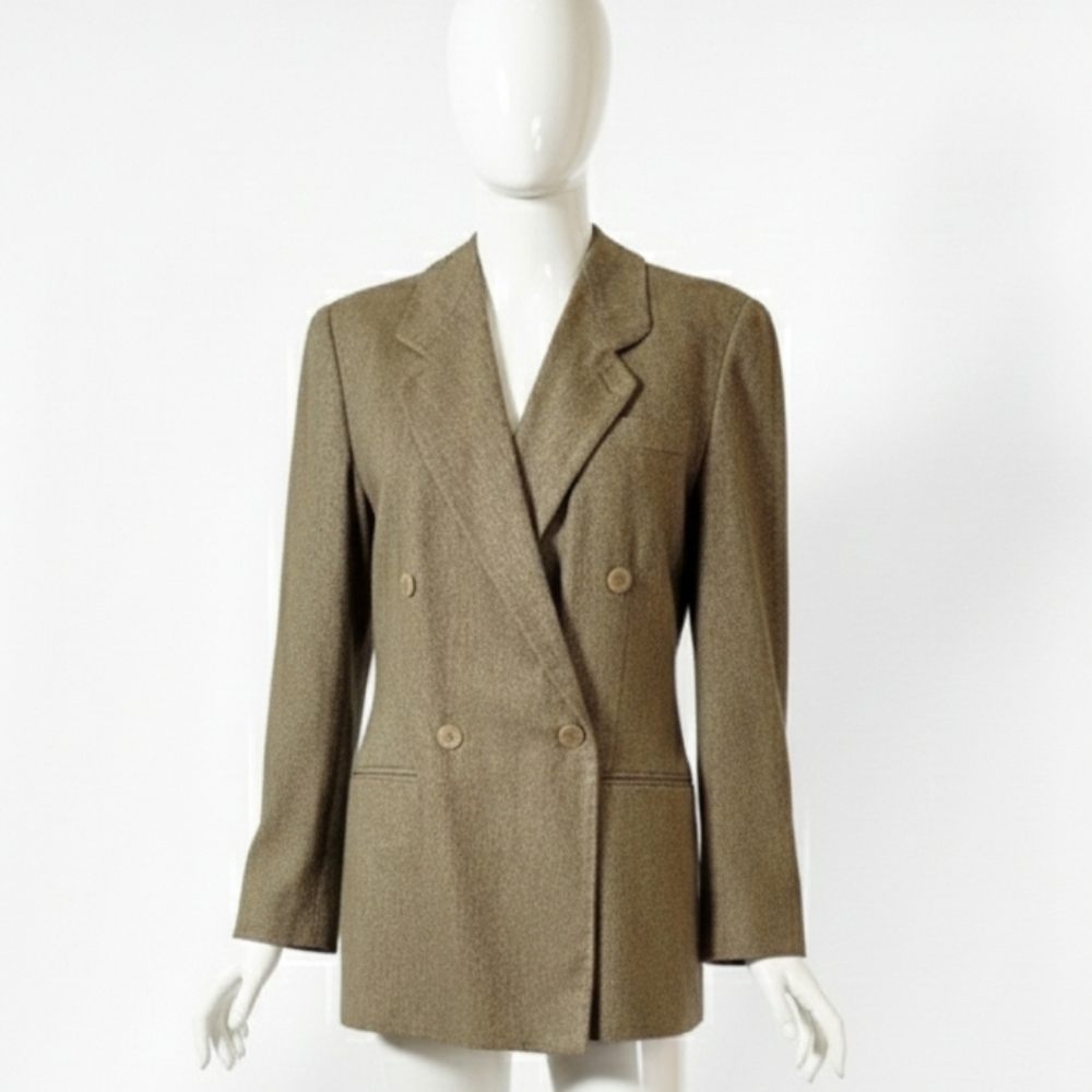 Giorgio Armani Italian Cashmere Black Label Oversized Blazer sz 38 Vinta…